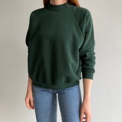 1980s Fir Green Blank Sweatshirt by FOTL - THIS