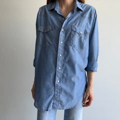 1990s Lightweight Denim Cowboy Shirt by Big Mac