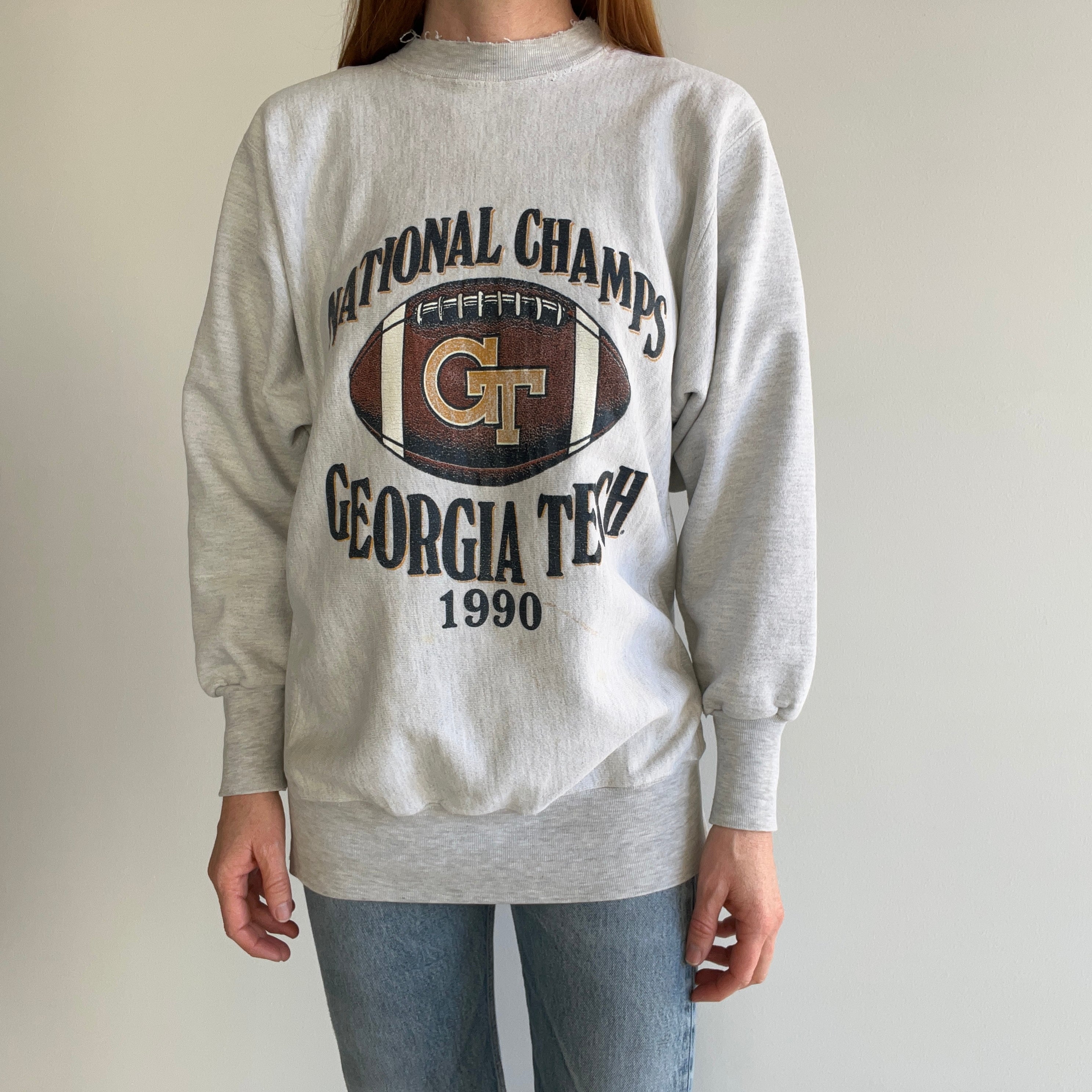 1990 Georgia Tech National Champs Reverse Weave Heavy Weight Sweatshirt