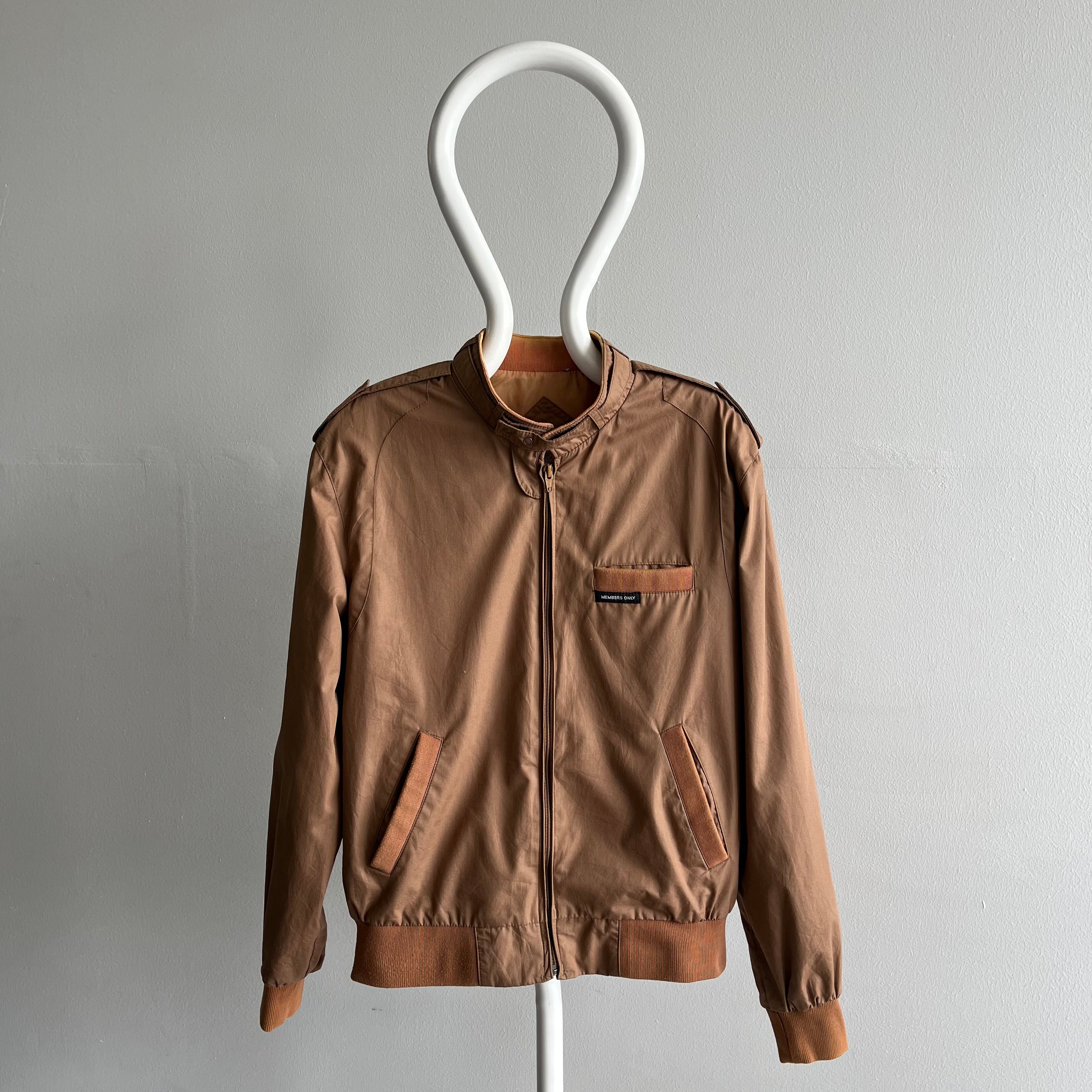1980s Members Only Coffee Colored Jacket – Red Vintage Co