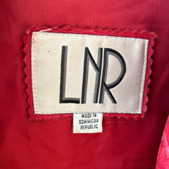 1980s Red Leather Midi Jacket/Coat