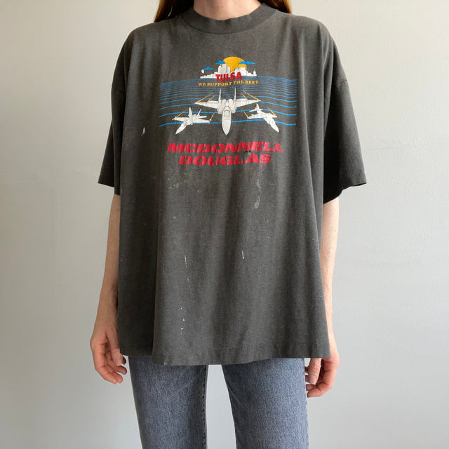 1990s McDonnel Douglas Tulsa - Aerospace Bomber Plant that Closed in 1993 - T-Shirt