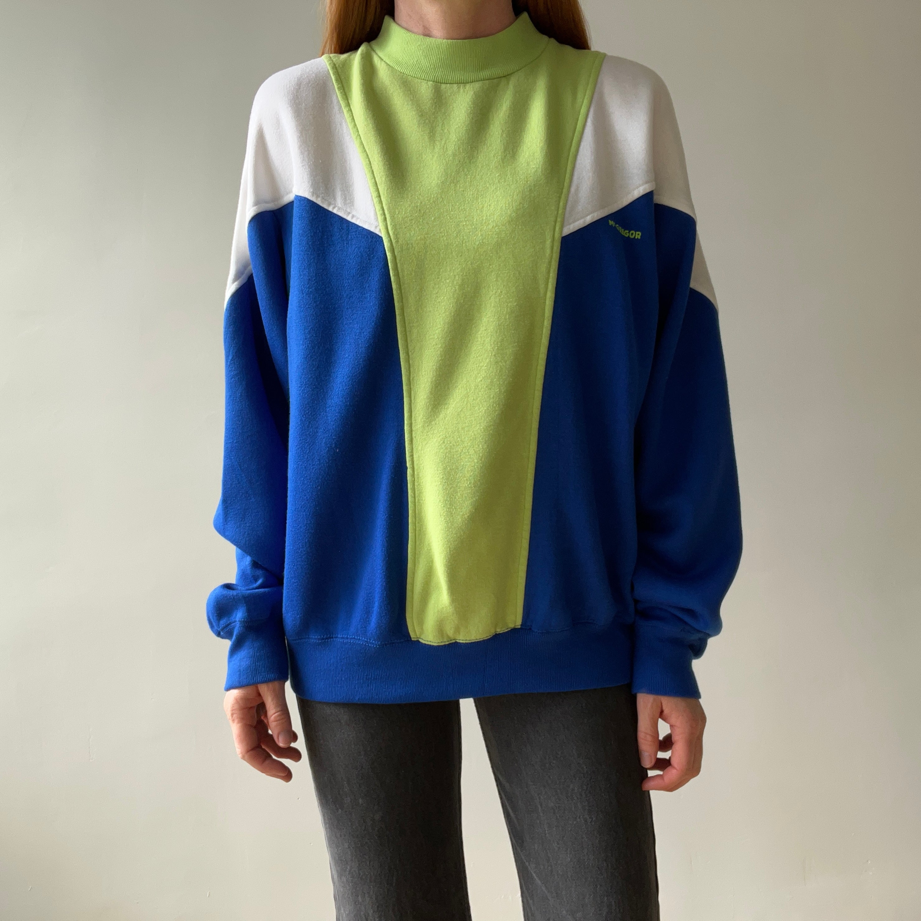 1980s Super Soft McGregor Color Block Sweatshirt