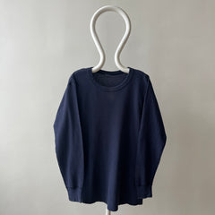 1980s Navy Faded Thermal Shirt