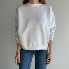1980s Blank White Jerzees USA Made Sweatshirt - OMG