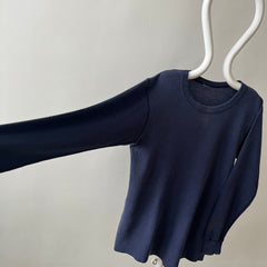 1980s Navy Faded Thermal Shirt