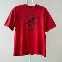 1980s New Haven Firehouse Restaurant Pizza T Shirt