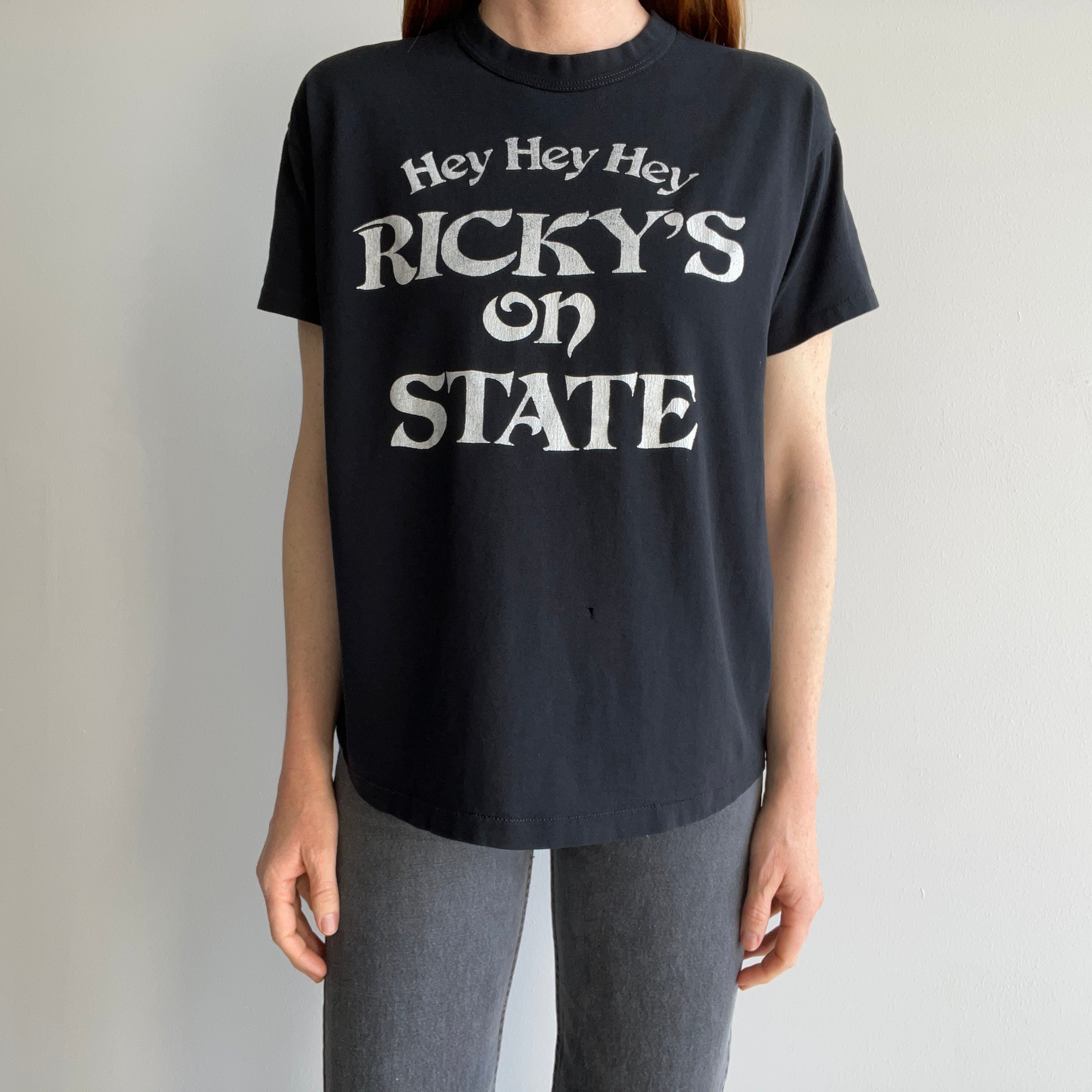 1970s Hey Hey Hey Rick's on State Russell Brand Vintage T-Shirt