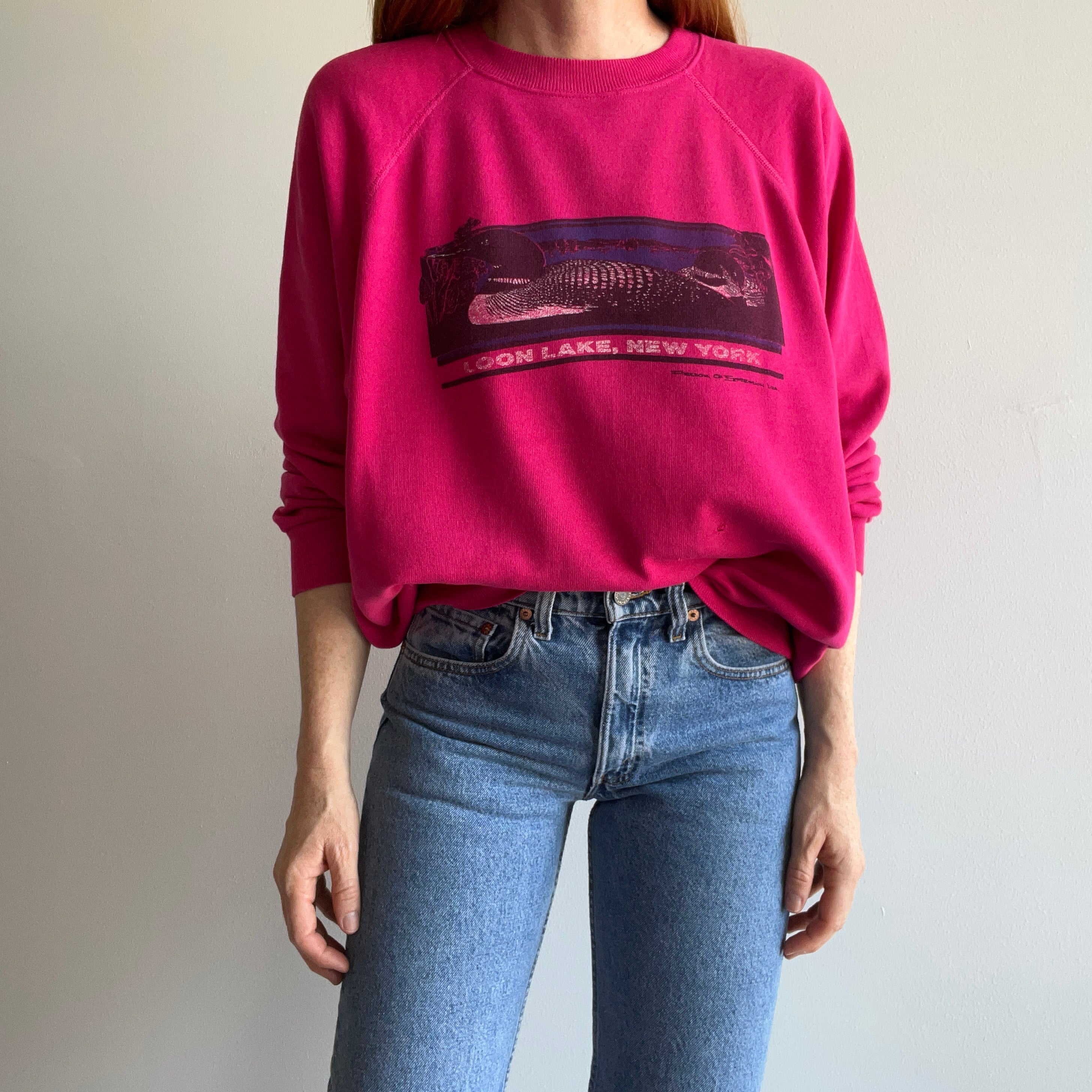 1980s Loon Lake, New York Worn Out Sweatshirt - BEST BEST BEST!