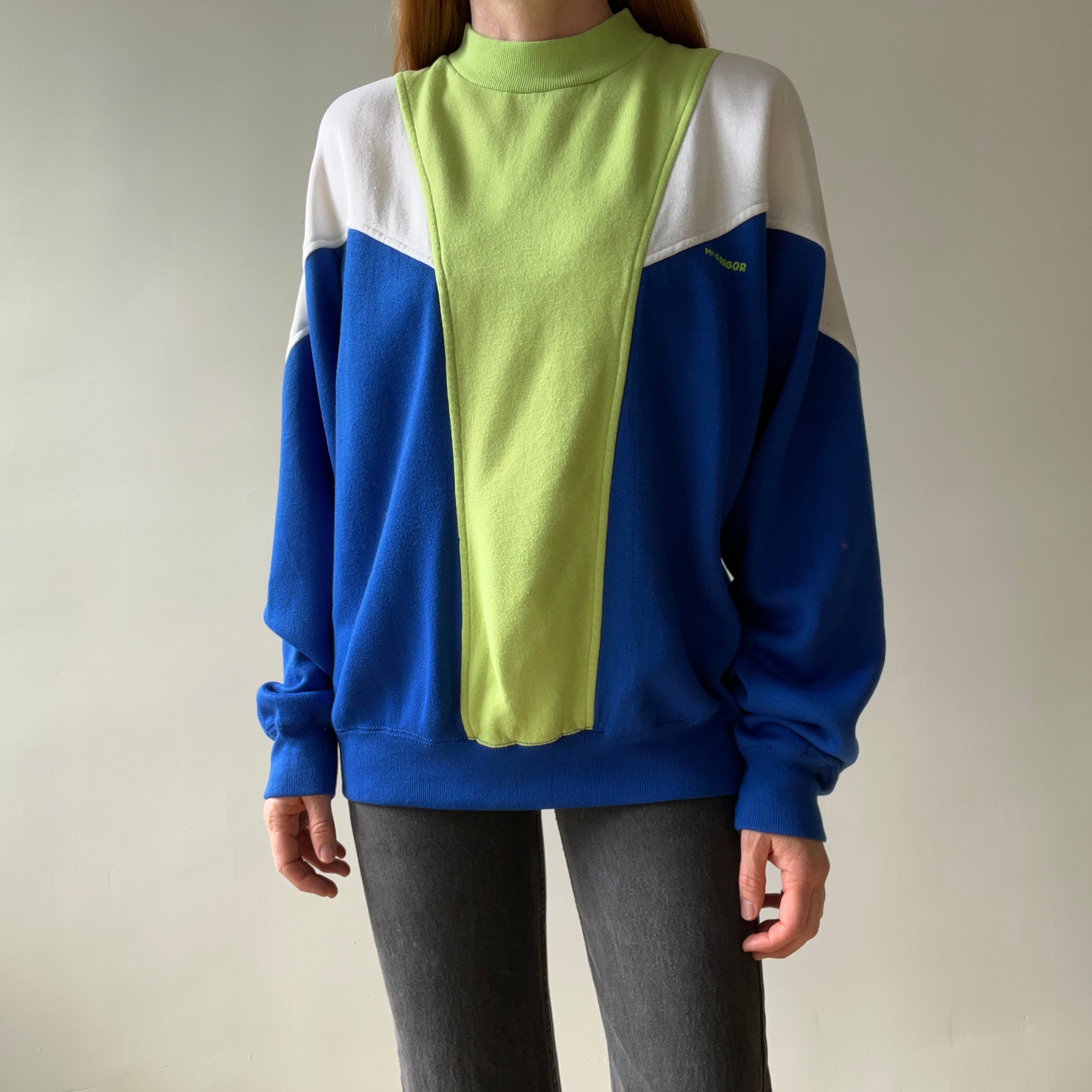 1980s Super Soft McGregor Color Block Sweatshirt