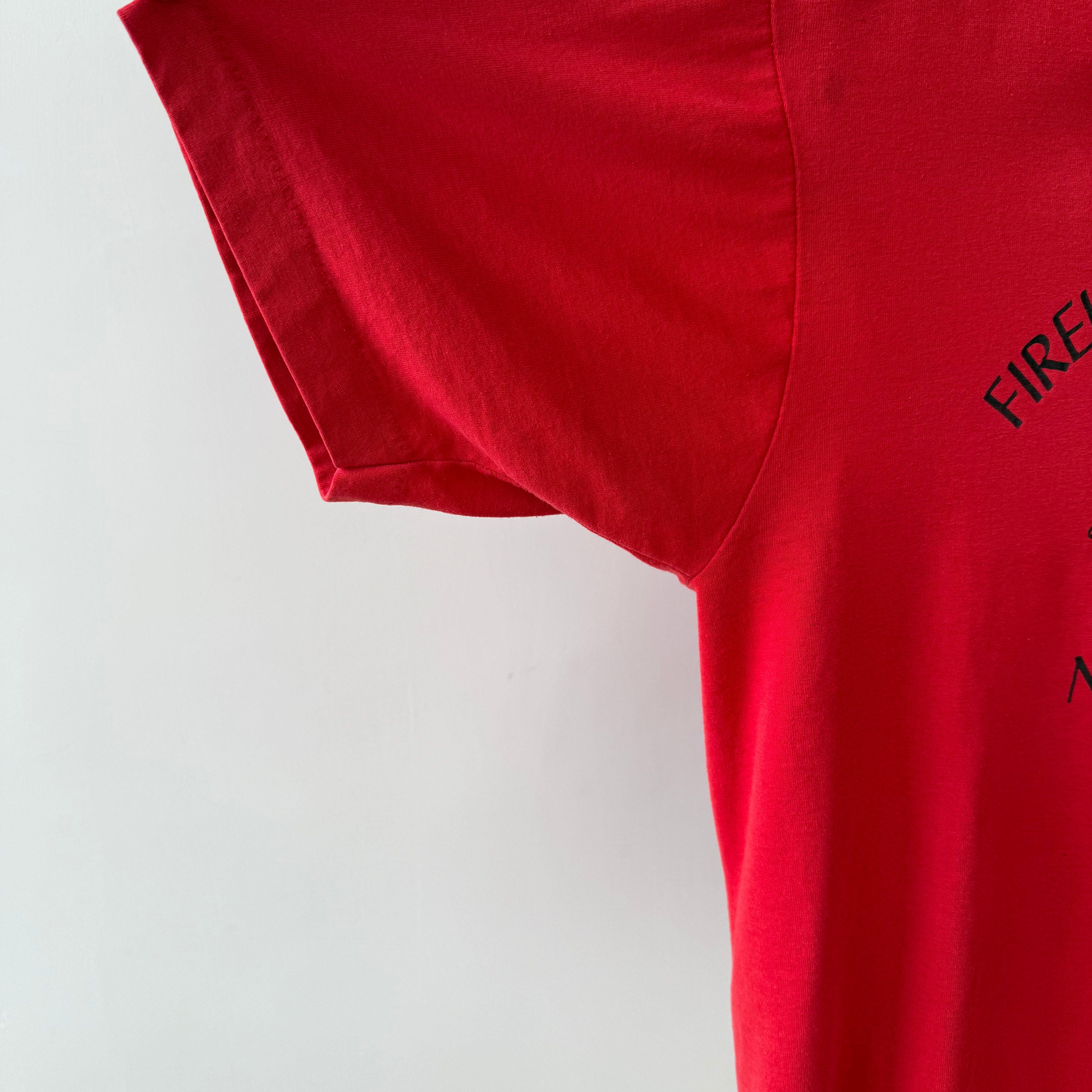 1980s New Haven Firehouse Restaurant Pizza T Shirt