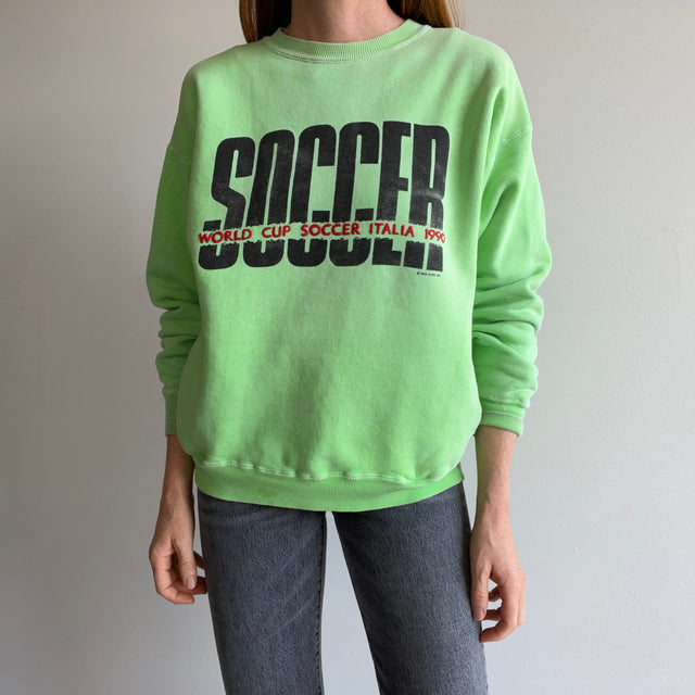 1989/90 World Cup Soccer Italia Front and Back Sweatshirt with Pockets