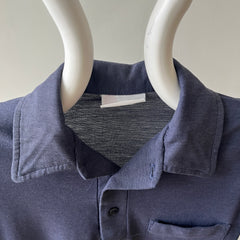 1980s Faded Navy Polo Style T Shirt