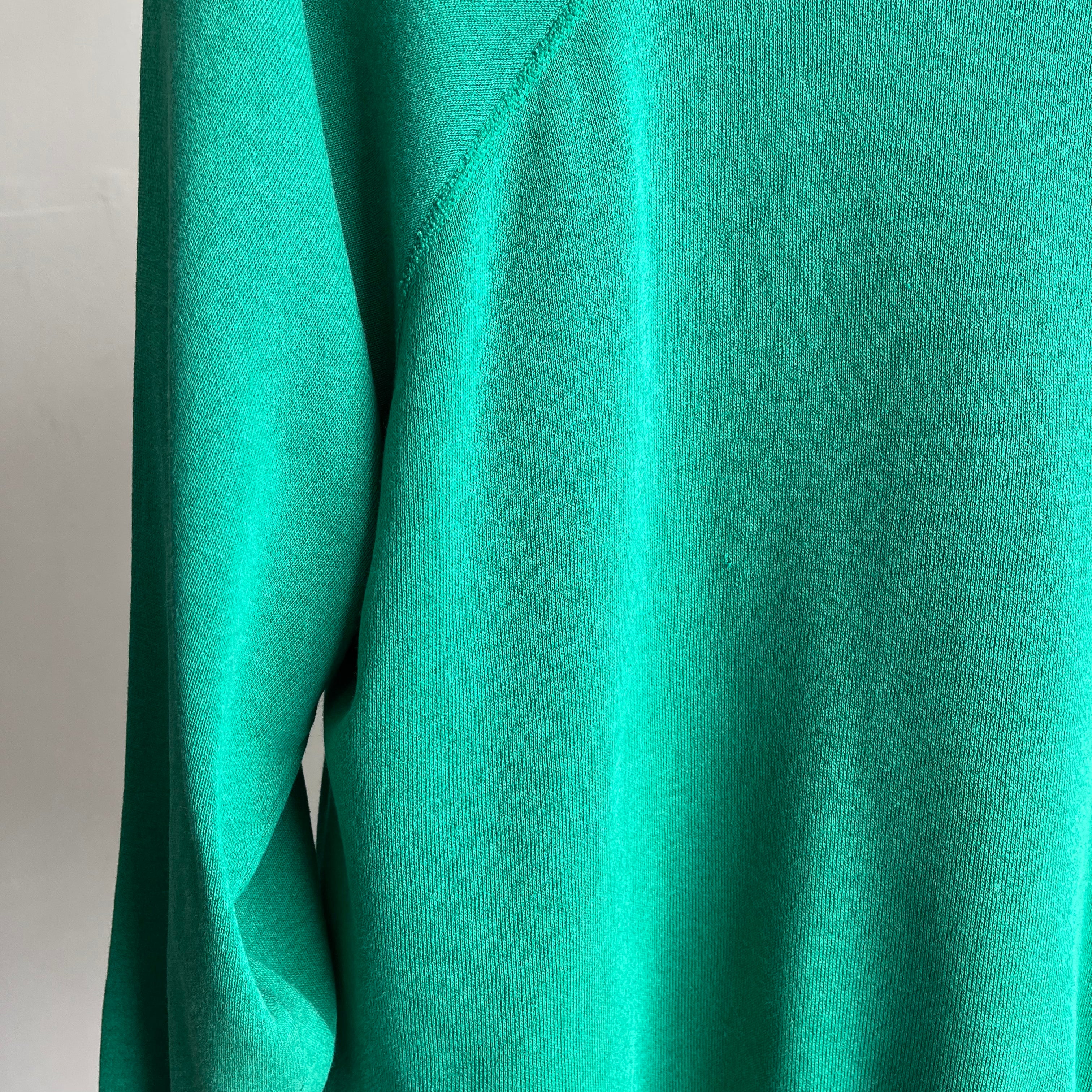 1980s Sun Faded Green Sweatshirt by Pannill (IYKYK)