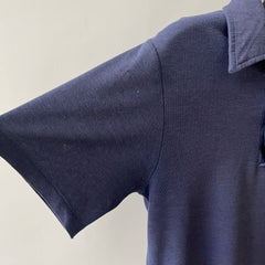 1980s Faded Navy Polo Style T Shirt