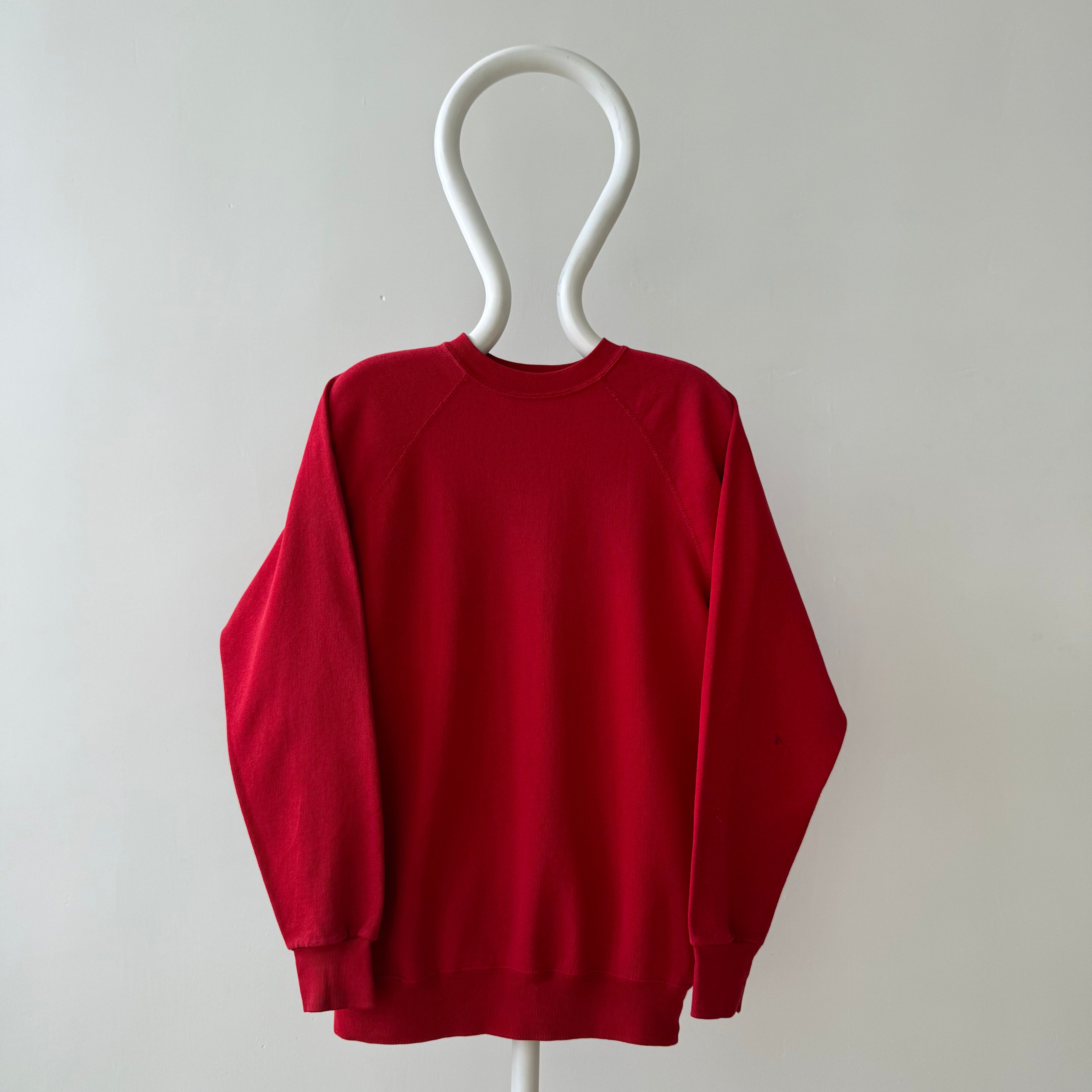 1980s Blank Red Sweatshirt