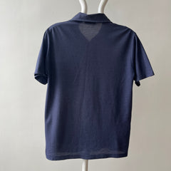 1980s Faded Navy Polo Style T Shirt