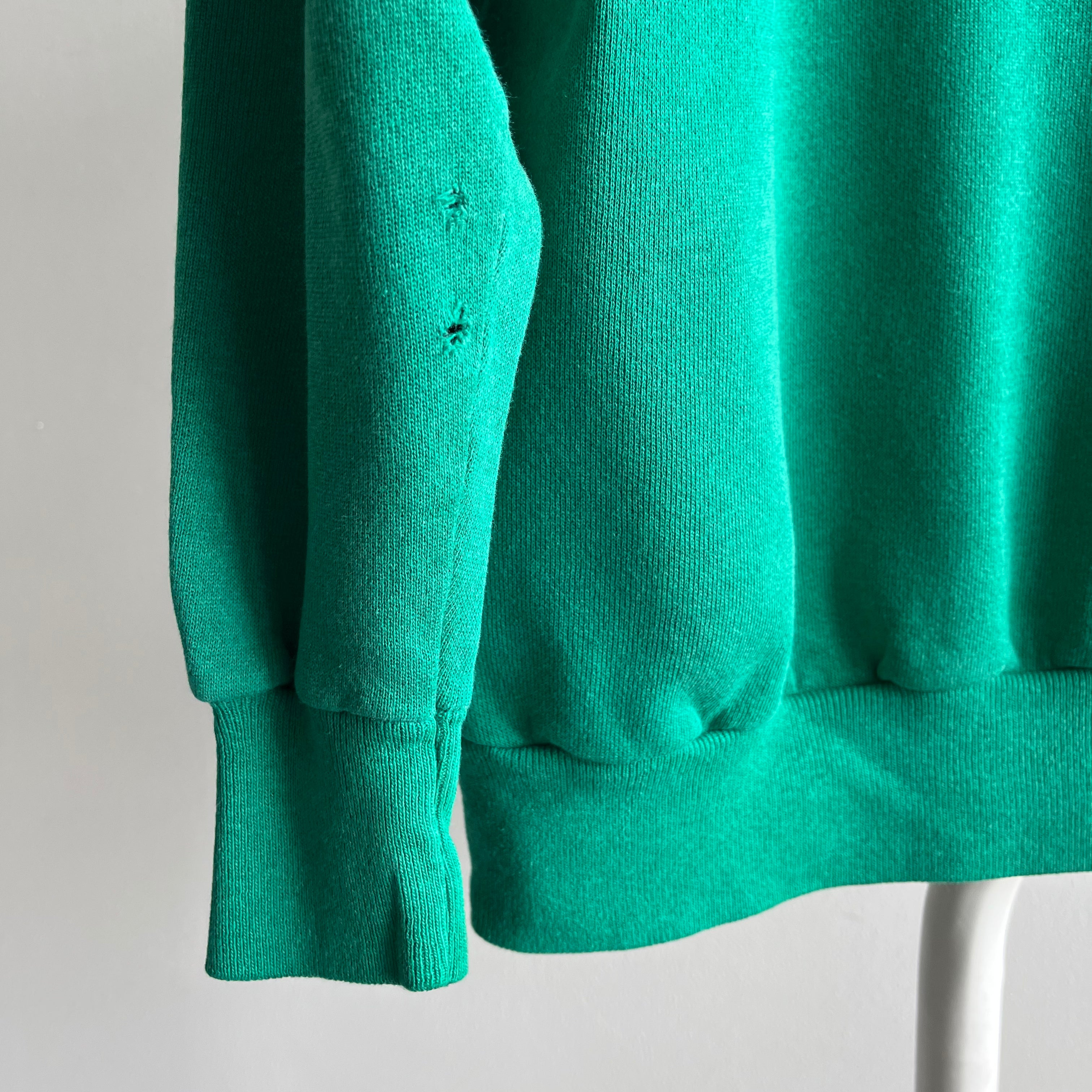 1980s Sun Faded Green Sweatshirt by Pannill (IYKYK)