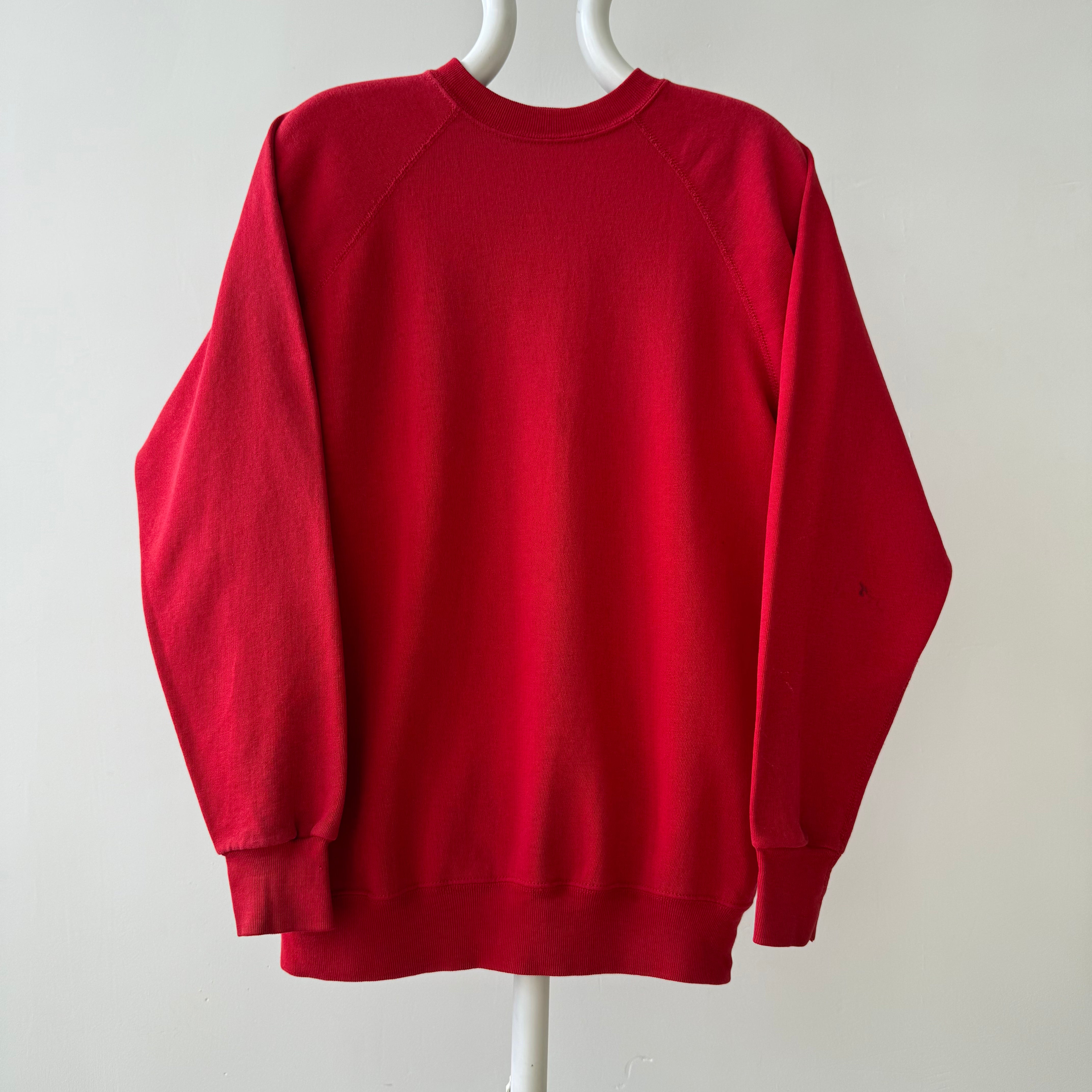 1980s Blank Red Sweatshirt