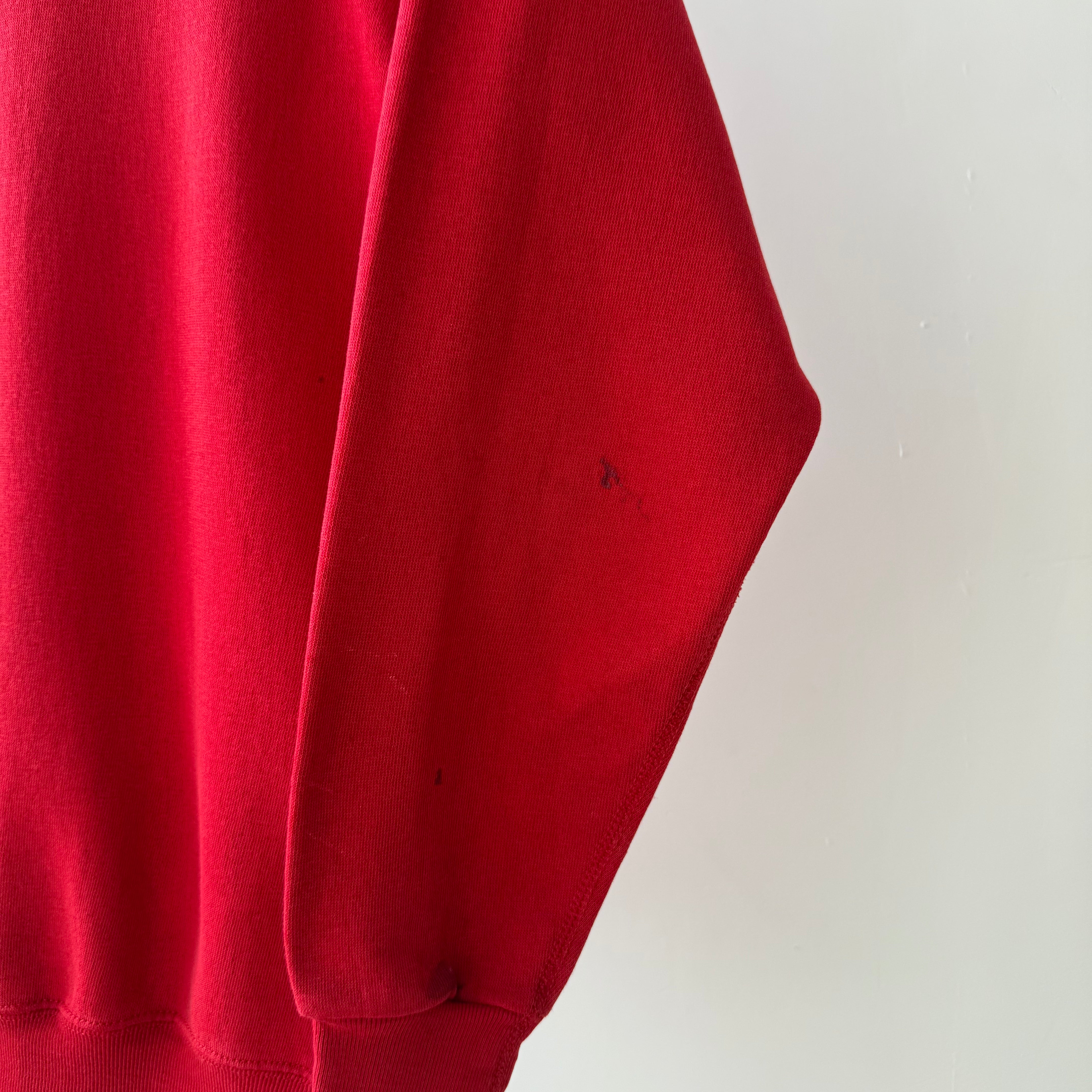 1980s Blank Red Sweatshirt