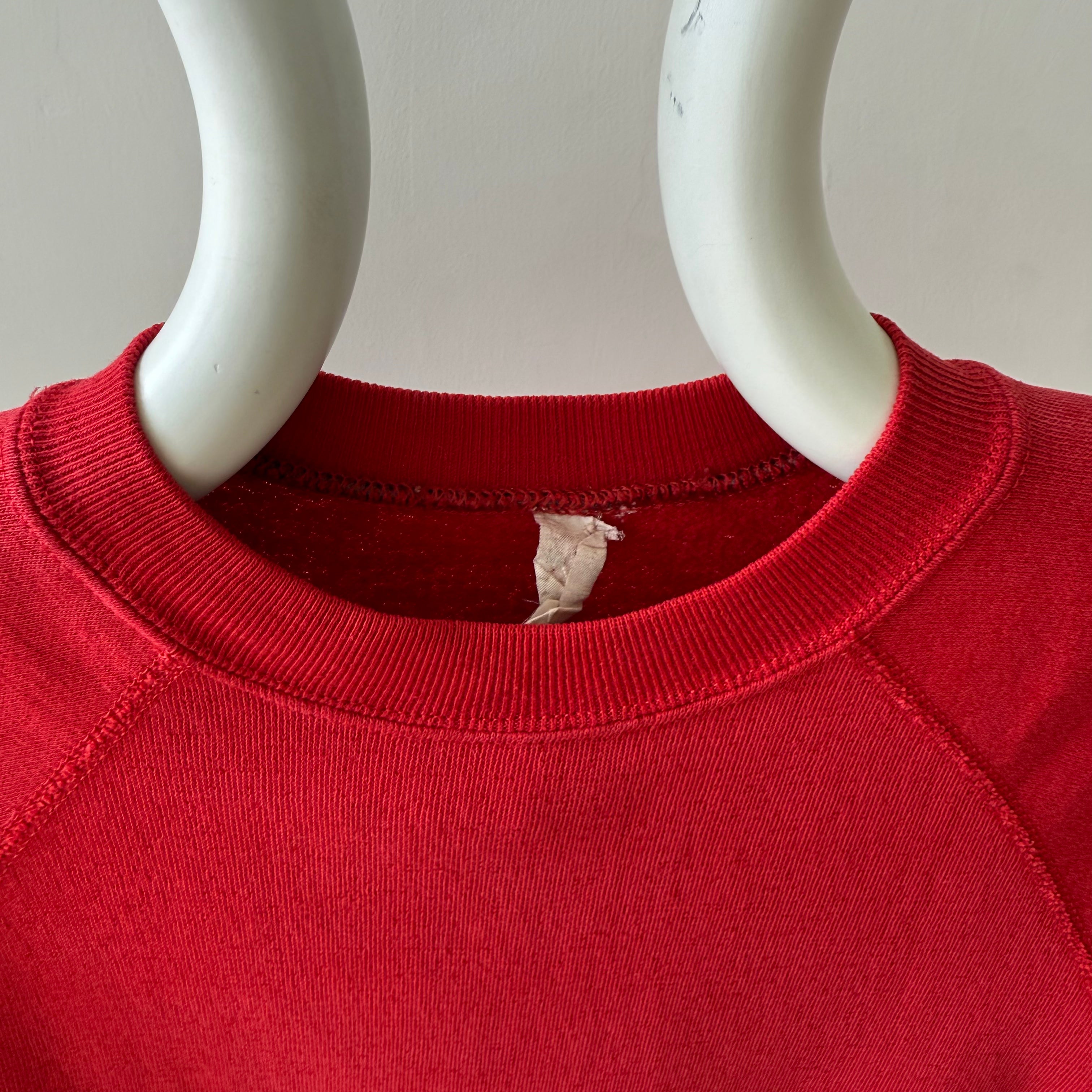 1980s Blank Red Sweatshirt