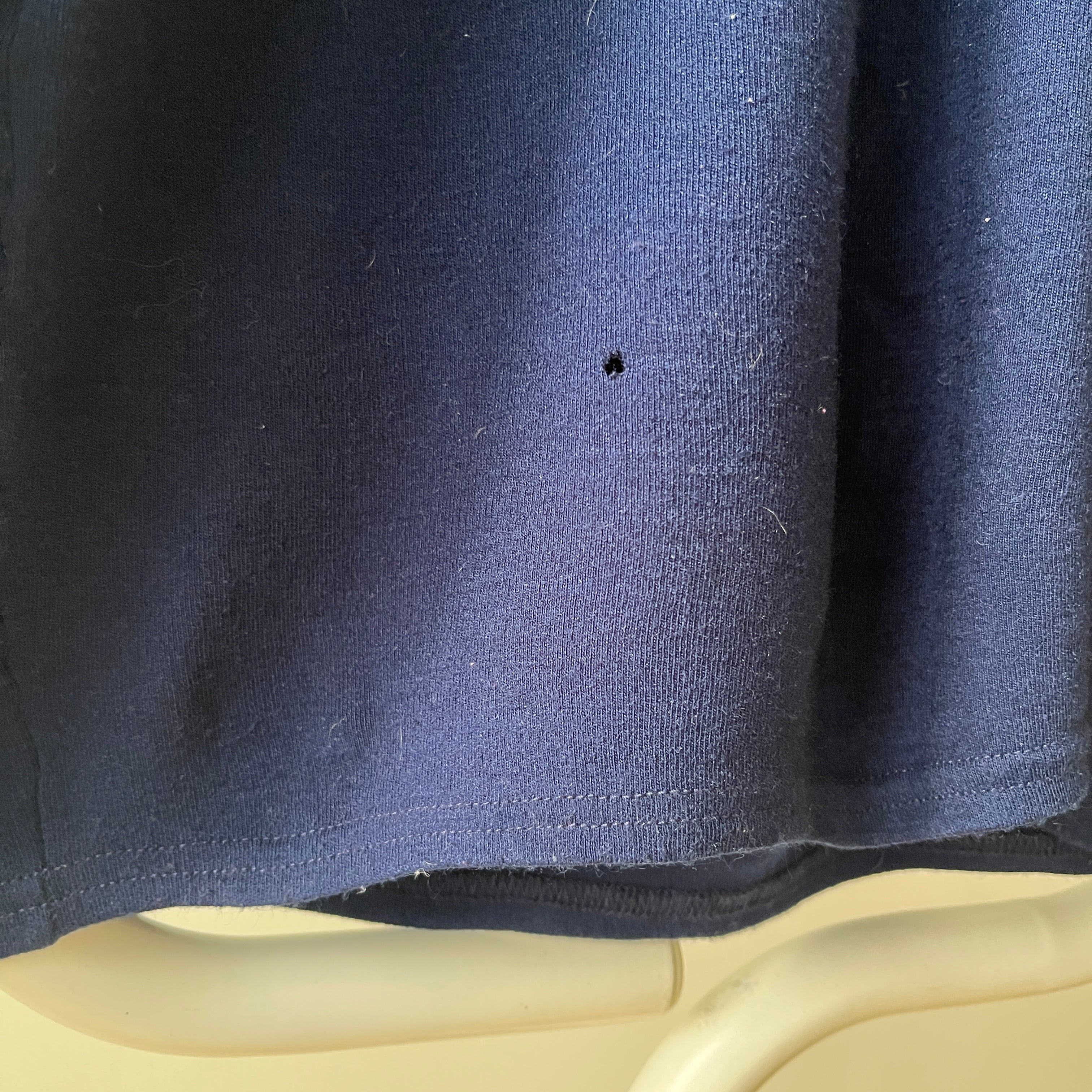 1980s Navy Blue Long Sleeve T Shirt