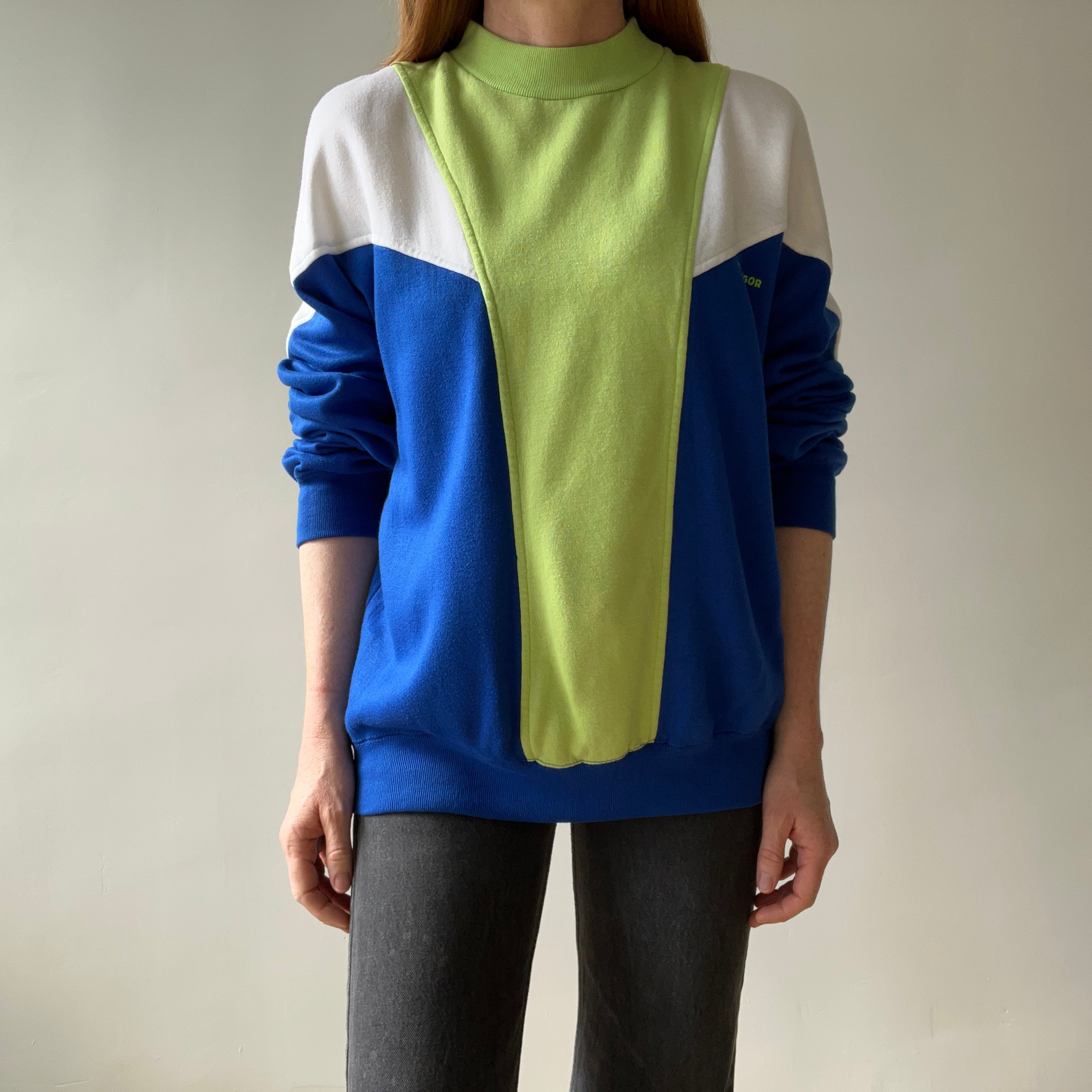 1980s Super Soft McGregor Color Block Sweatshirt