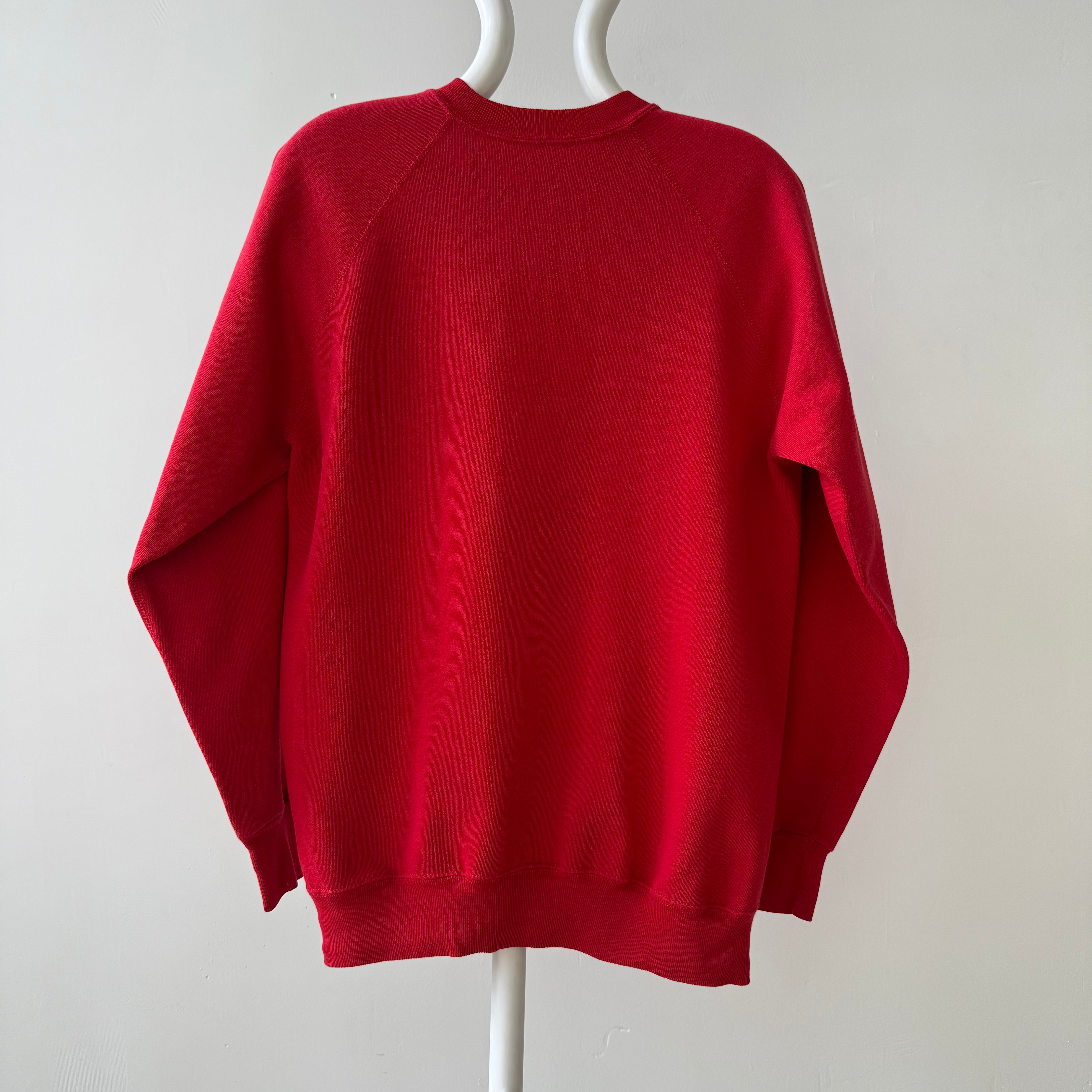 1980s Blank Red Sweatshirt