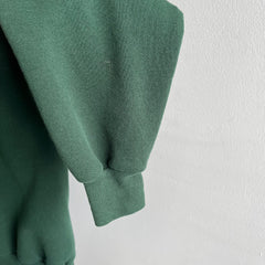 1980/90s Hunter Green Sweatshirt with a Slight Mock Neck