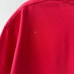 1980s Blank Faded Red Pocket T Shirt