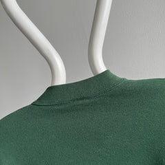 1980/90s Hunter Green Sweatshirt with a Slight Mock Neck