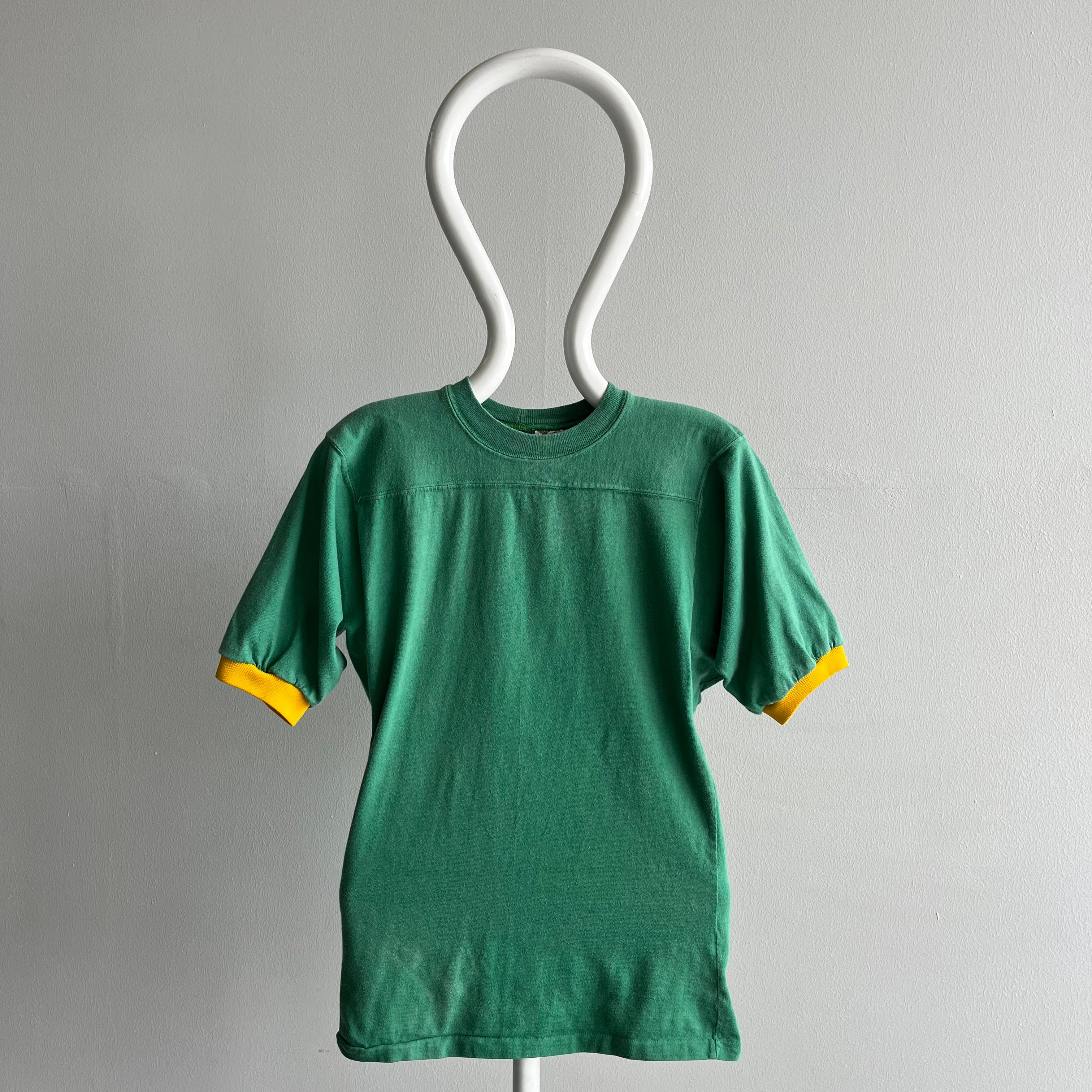 1970s Football Ring Tee with No 9 On the Backside