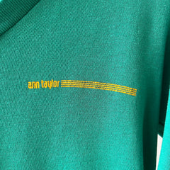 1960s/70s Faded Green Ann Taylor (!!!) V Neck Sweatshirt