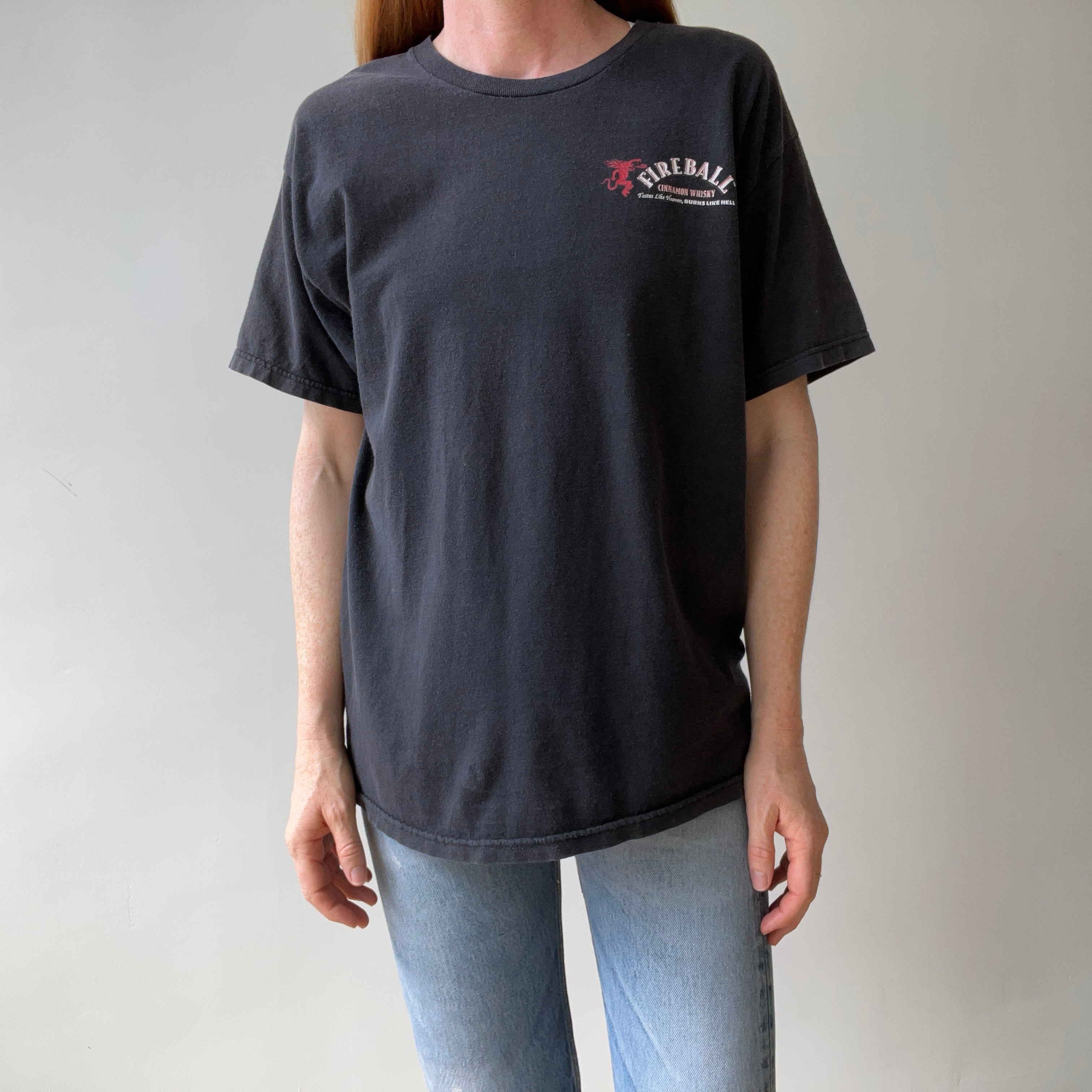 2000s Fireball Alcohol T-Shirt - Hangover Not Included