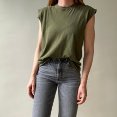 1980s Olive Green Muscle T Shirt