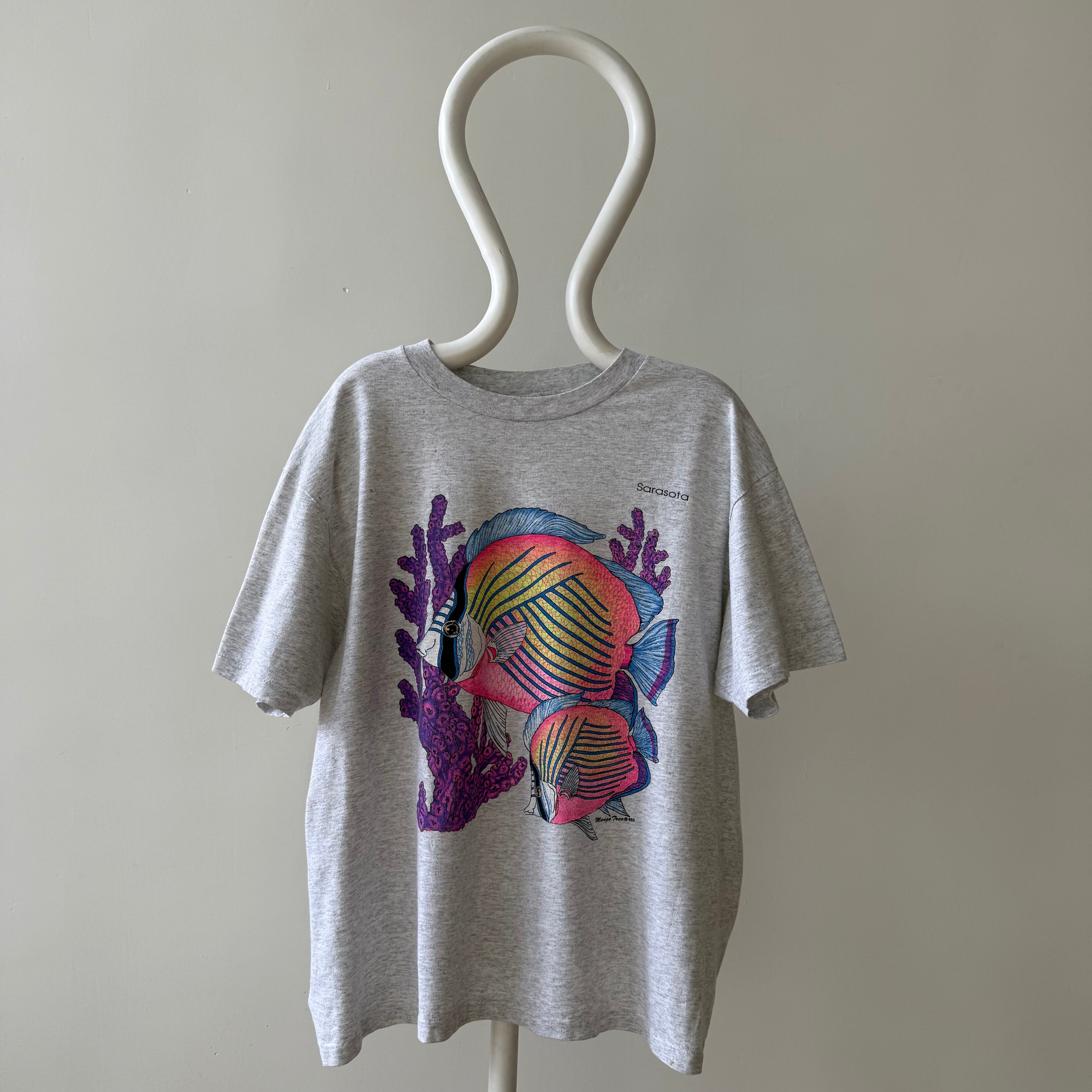 1990s Sarasota Fish Graphic T Shirt - GREAT FIT!!!!