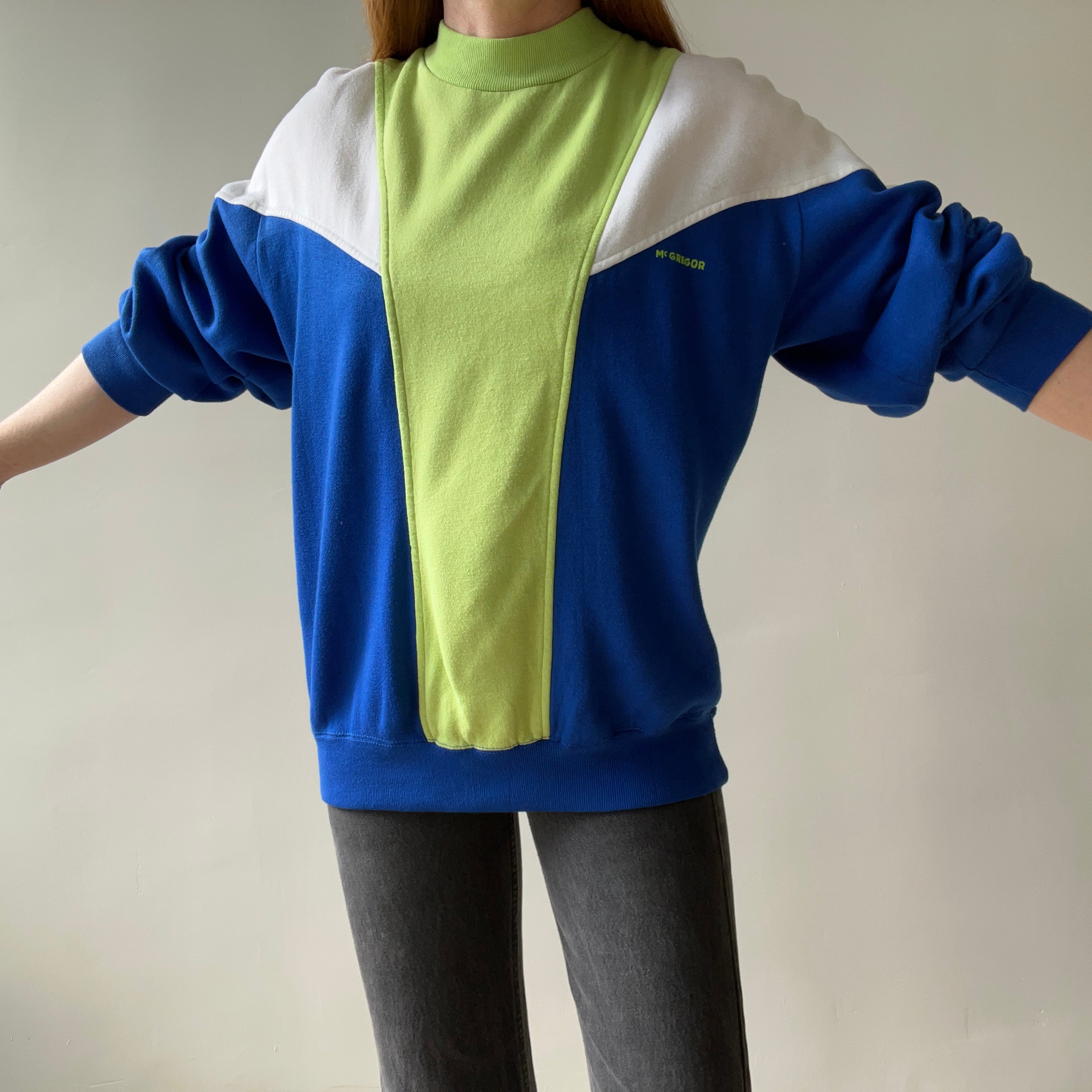 1980s Super Soft McGregor Color Block Sweatshirt