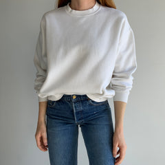 1980s Blank White Jerzees USA Made Sweatshirt - OMG