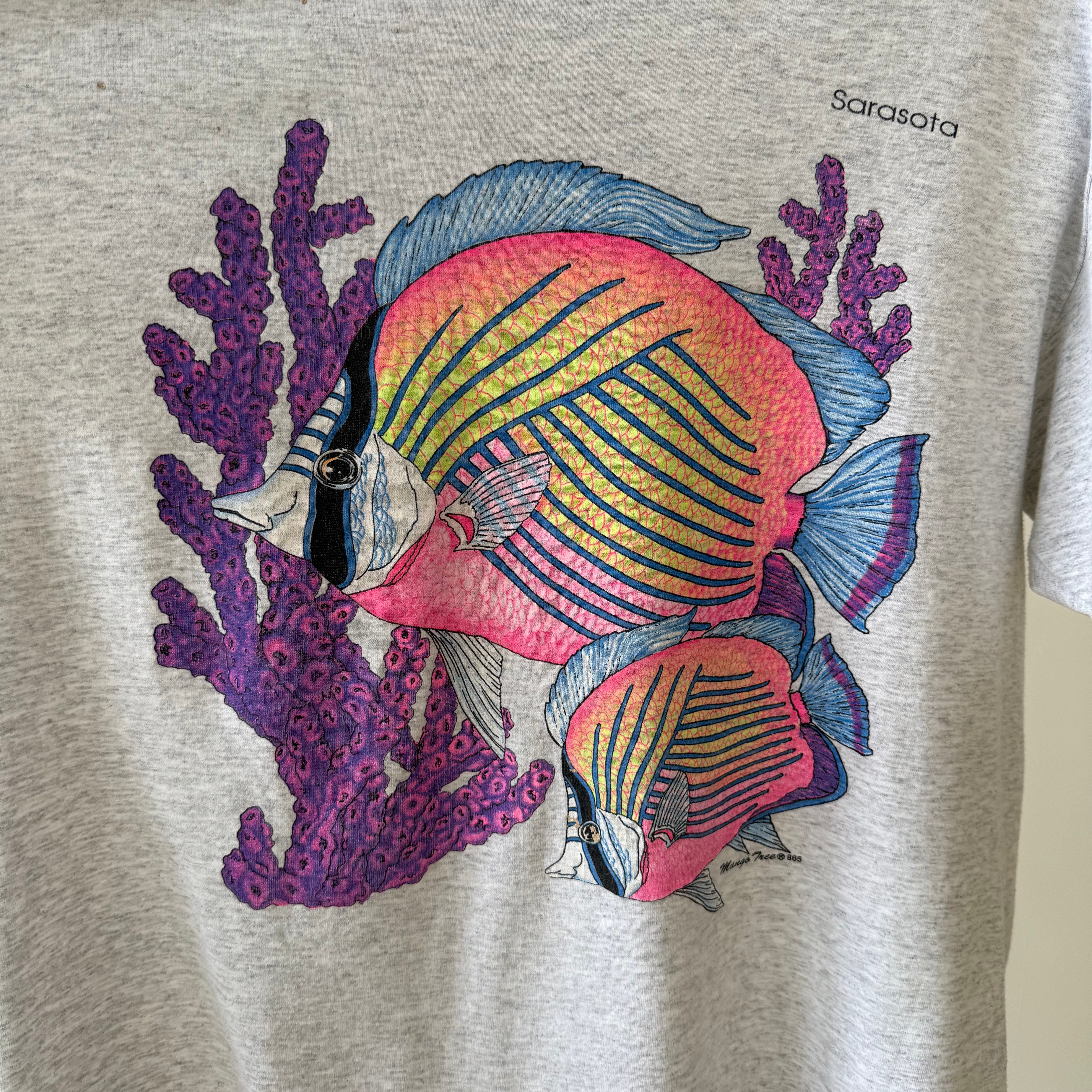 1990s Sarasota Fish Graphic T Shirt - GREAT FIT!!!!
