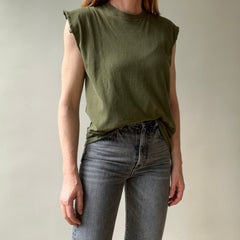 1980s Olive Green Muscle T Shirt