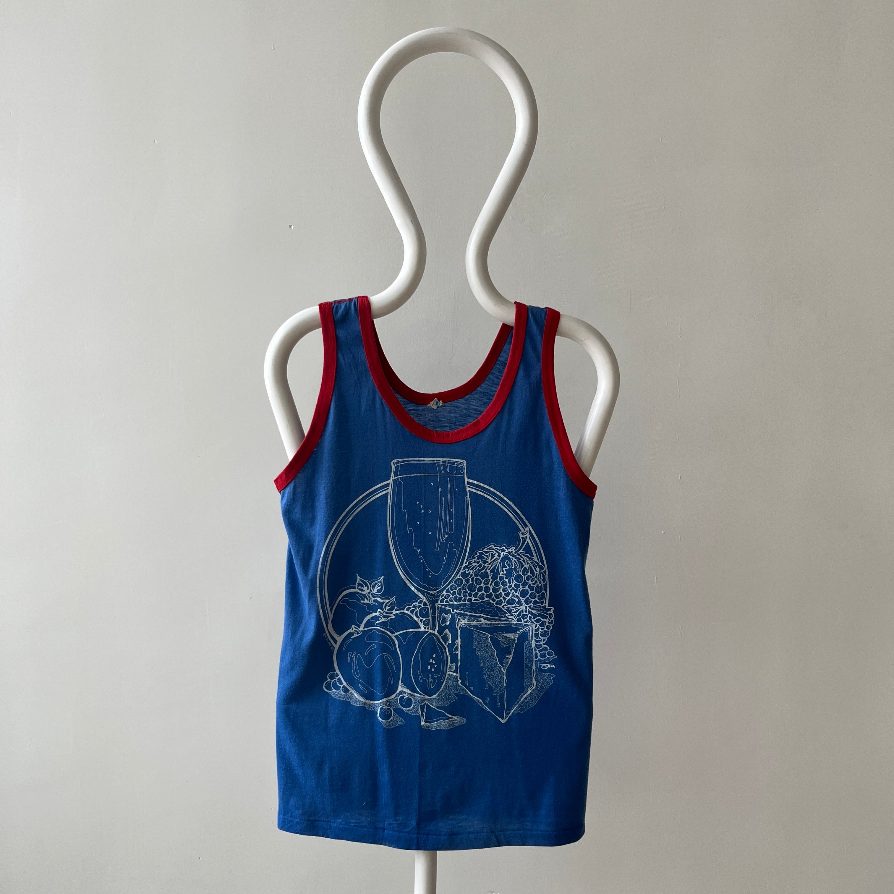 1970s Wine And Cheese Tank Top !!!!! The Backside Too
