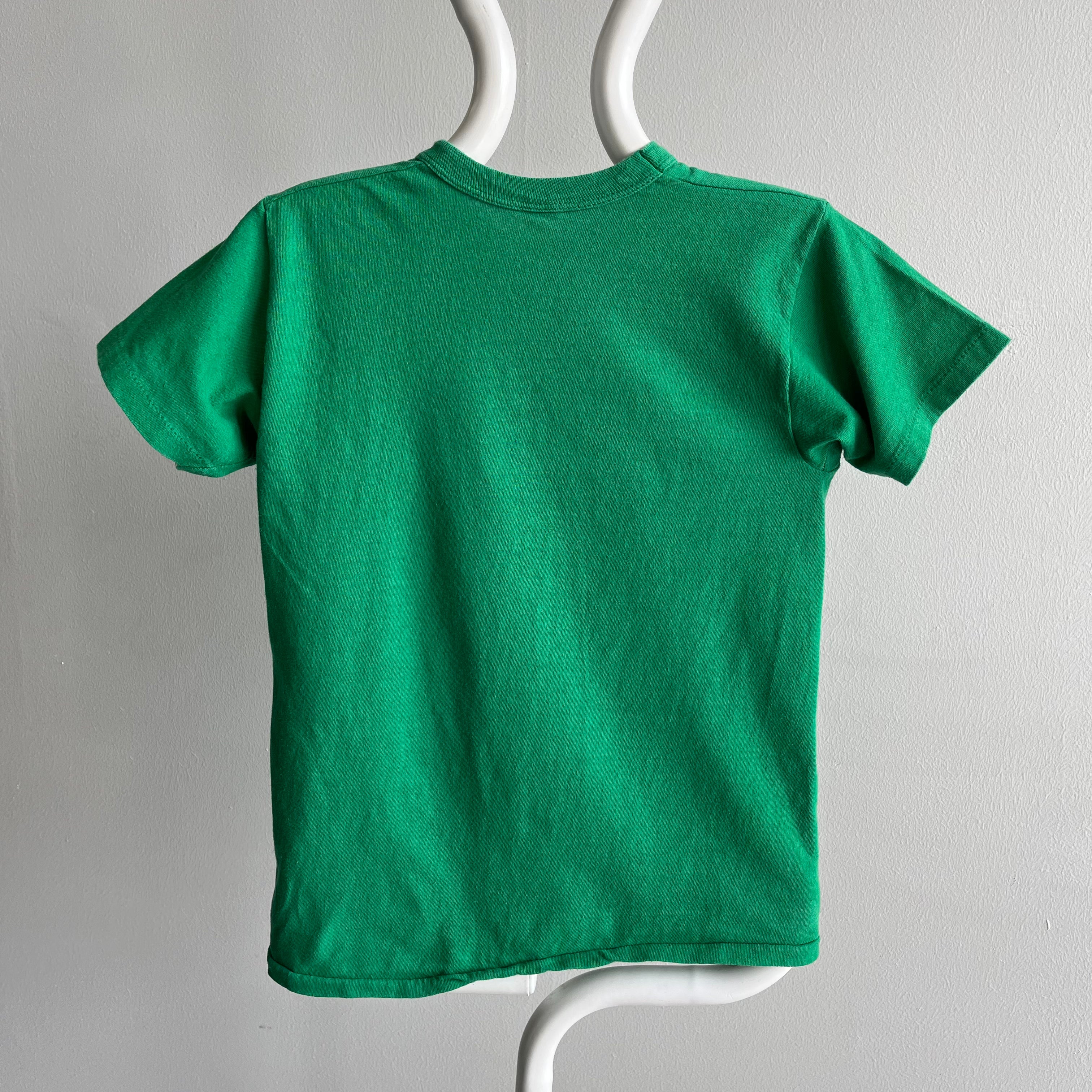 1970s Russell Brand Ireland Rolled Neck Cotton T-Shirt