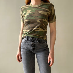 1970/80s Fitted Camo Ring T-Shirt