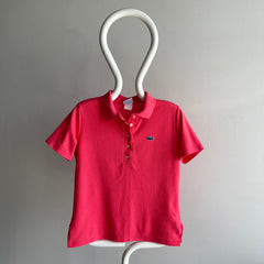 1980s Salmon Pink Lacoste Women's Polo Shirt
