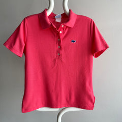 1980s Salmon Pink Lacoste Women's Polo Shirt