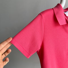 1980s Salmon Pink Lacoste Women's Polo Shirt