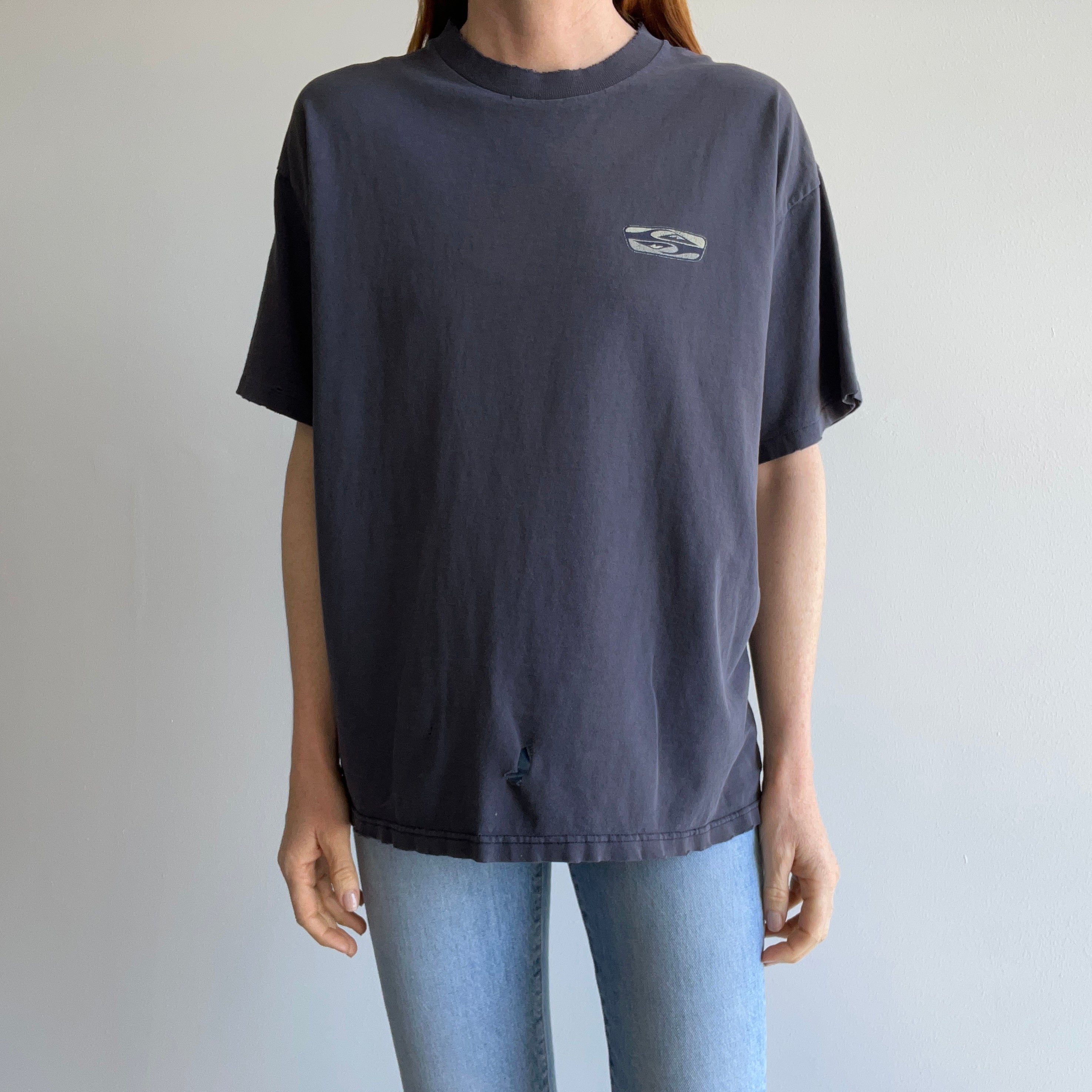 1990s Tattered and Torn Quicksilver T-Shirt