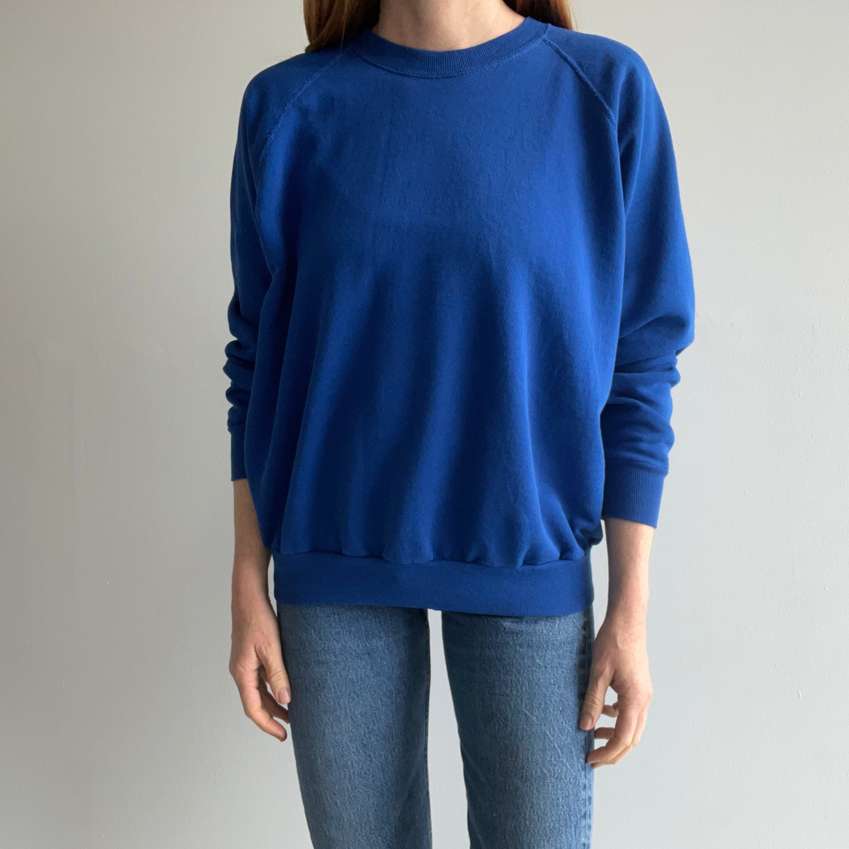 1980s Royal Dodger Blue Raglan Sweatshirt