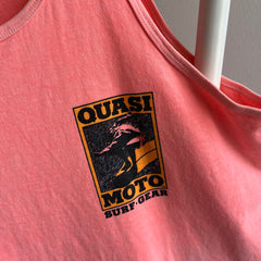 1980s Faded Neon Quasi Moto Surf Gear on a Crazy Shirts Tank