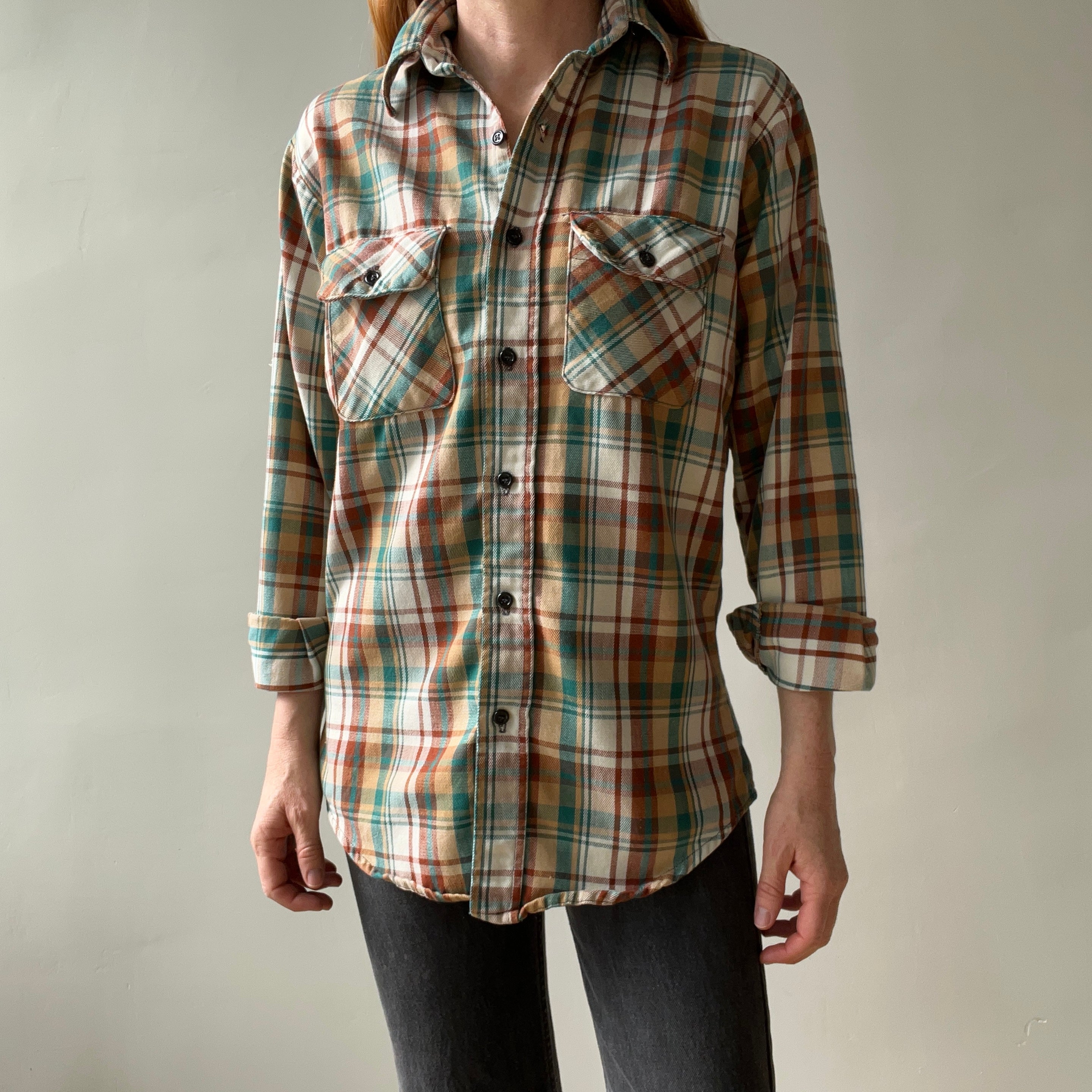 1970/80s Cotton Flannel (not flannel fabric) Shirt